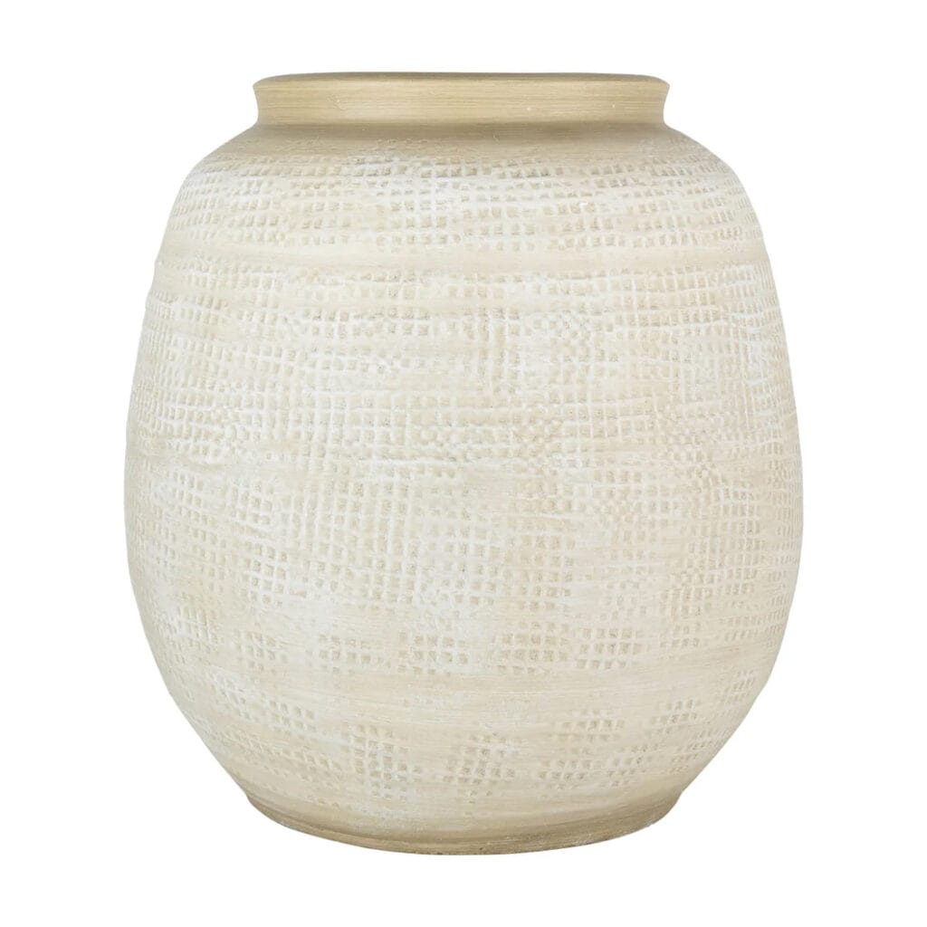 Grace Vase in Ivory Plaster