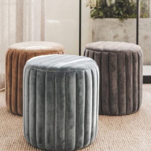 Enjoy a luxurious seating experience with our charming Velvet stools. Upholstered with plush velvet, these stools have a soft, smooth touch and a subtle sheen, while high-density foam cushioning ensure long-lasting comfort. Place this perch in virtually any spaces in your home, from the bedroom to the dining table. Available in three colourways.