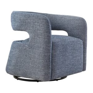 Dolce Vita Swivel Chair in Blue Steel