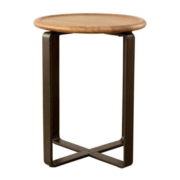 Elevate your living space with Crest side and coffee tables, which blend the natural beauty of mango wood with modern design. These dark-toned tables are supported by sleek steel legs, bringing contemporary elegance to spaces. Minor assembly required.