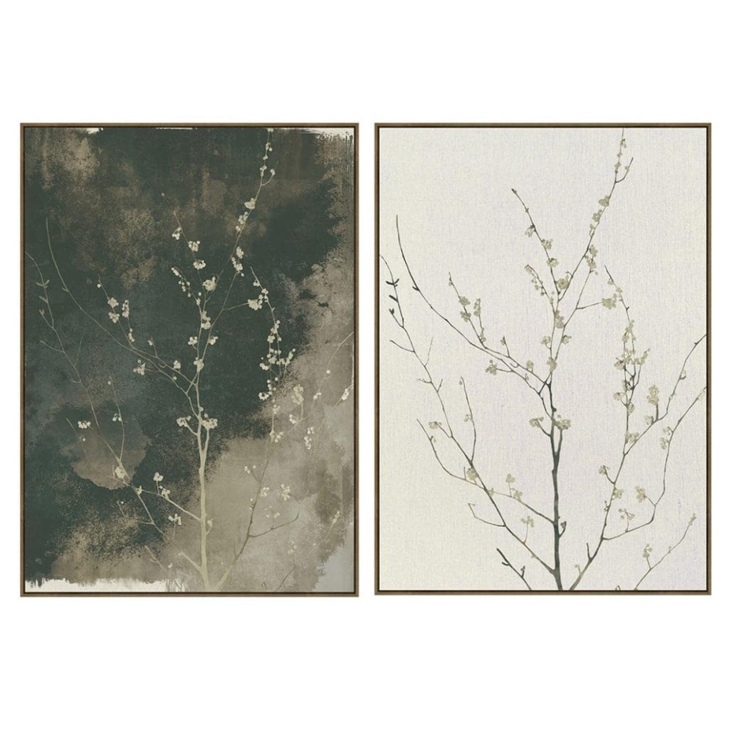 Sakura Whisper Wall Art Set of 2 in Natural
