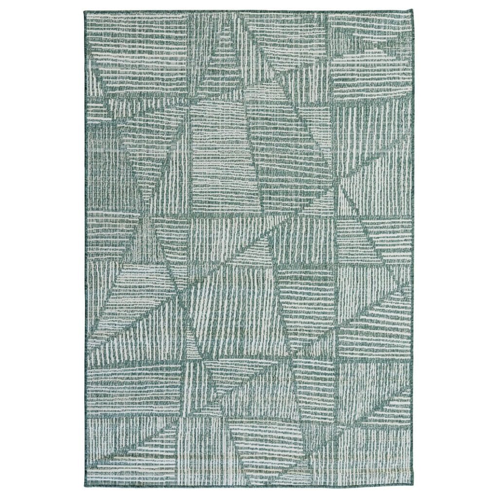 Tangram Outdoor Rug in Hunter