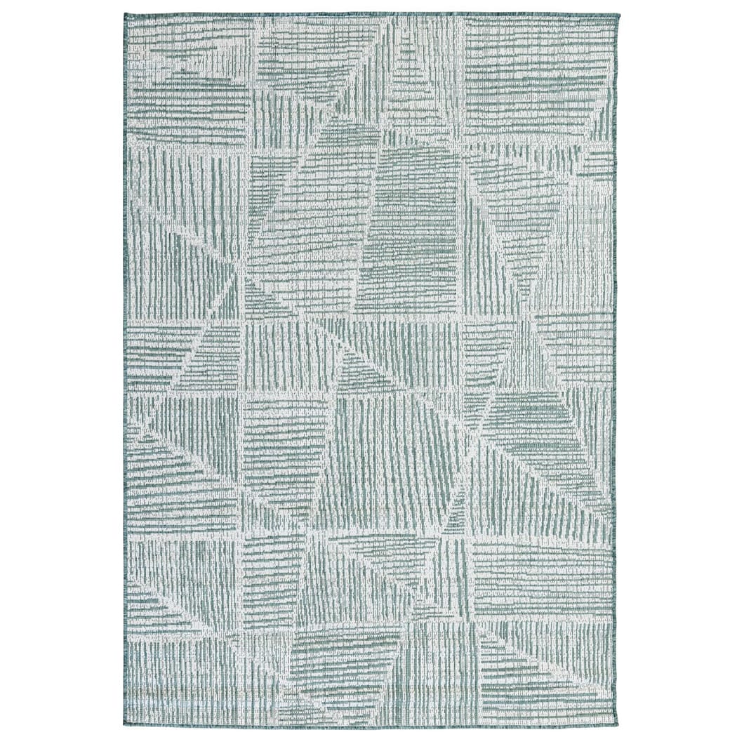 Tangram Outdoor Rug in Hunter - Image 2