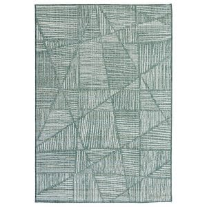 Tangram Outdoor Rug in Hunter
