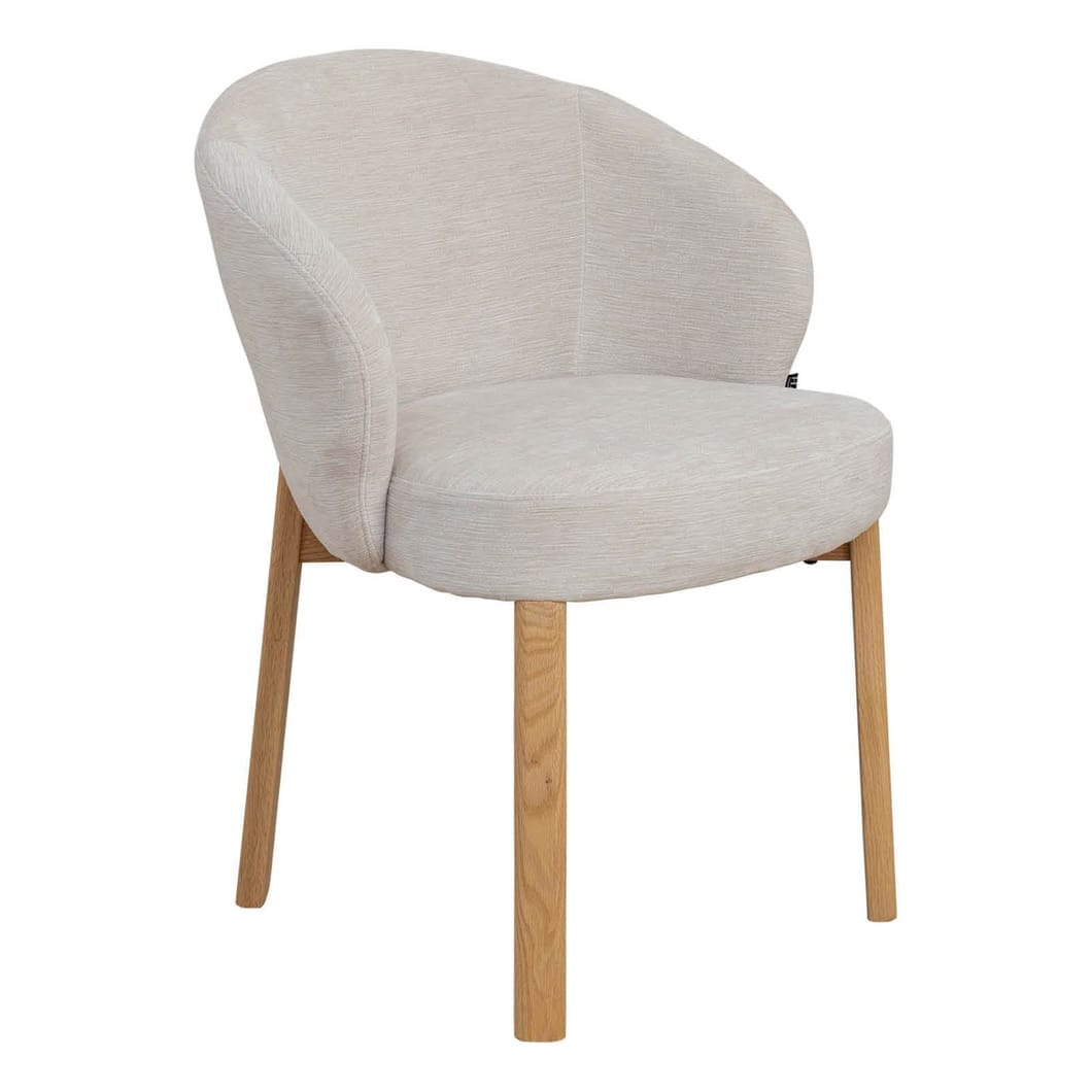 Dahlia Oak Dining Chair in Crema - Image 2