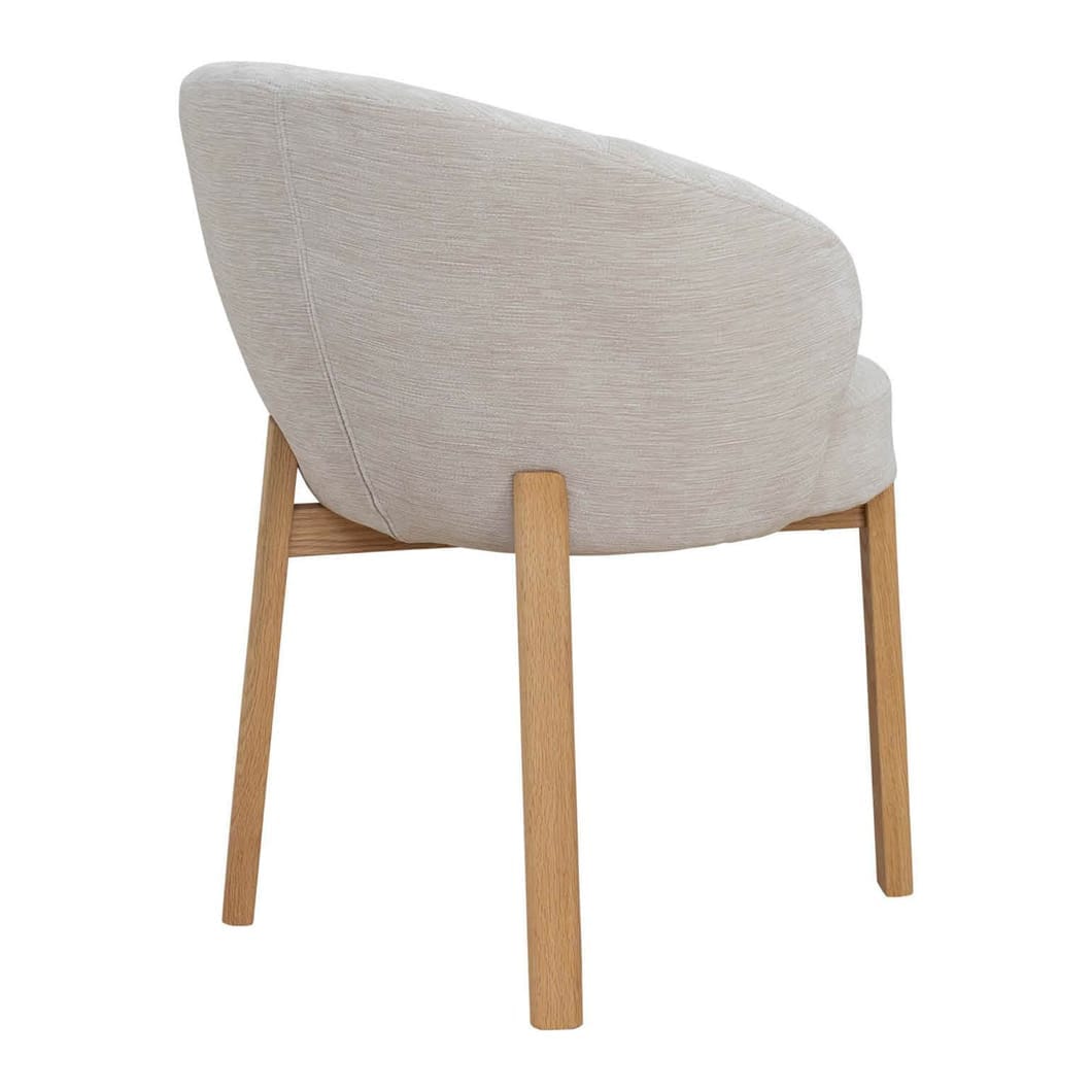 Dahlia Oak Dining Chair in Crema - Image 4