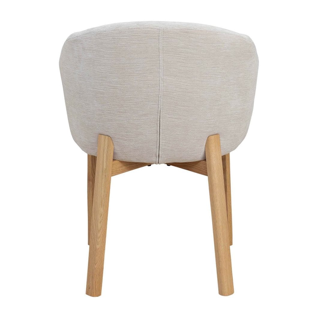 Dahlia Oak Dining Chair in Crema - Image 5