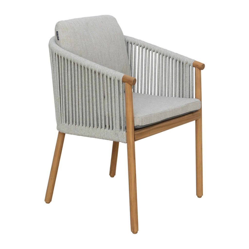 Rebecca Teak Dining Chair in Stone