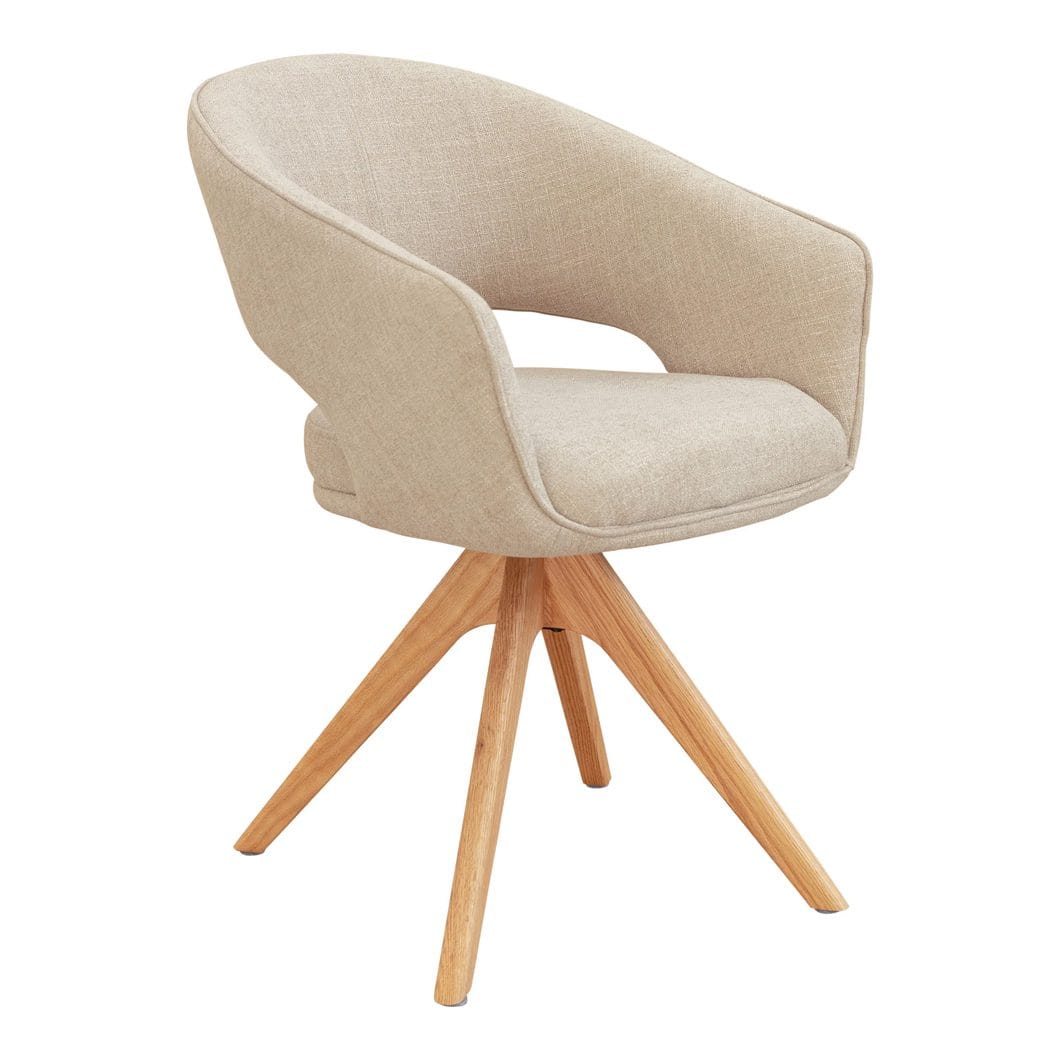 Emma Swivel Dining Chair Almond - Image 2
