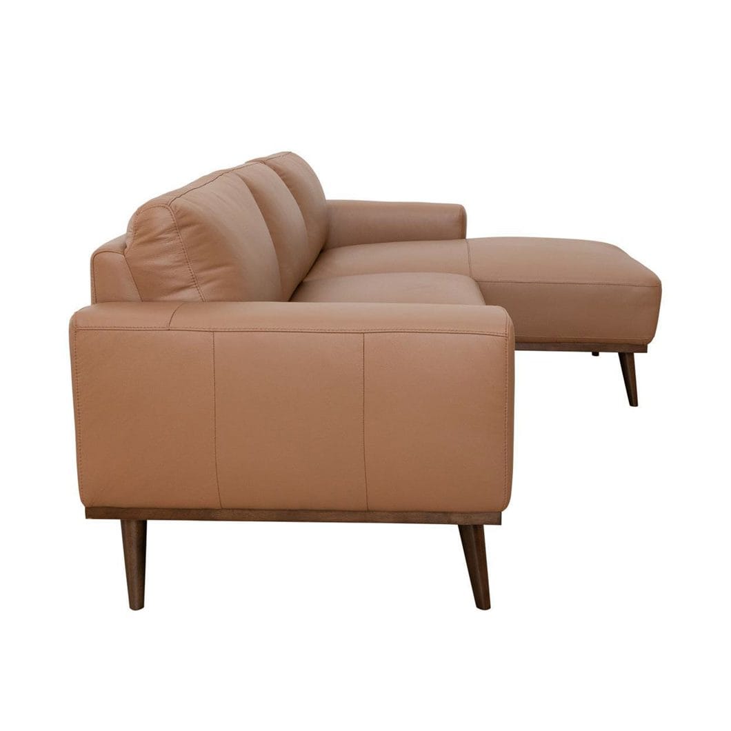 Enzo Chaise Sofa Right in Tan - Image 3