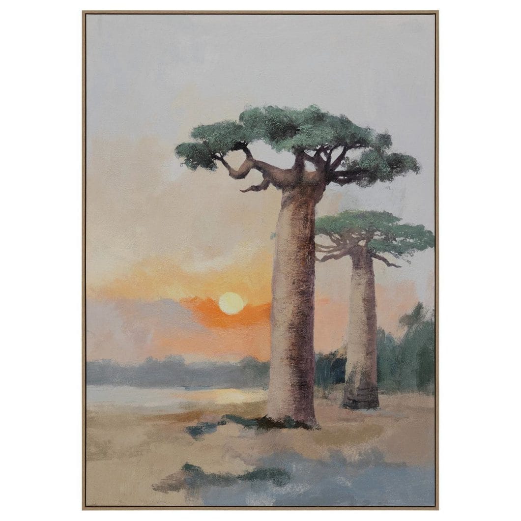 Baobab Dreams Wall Art in Sunset