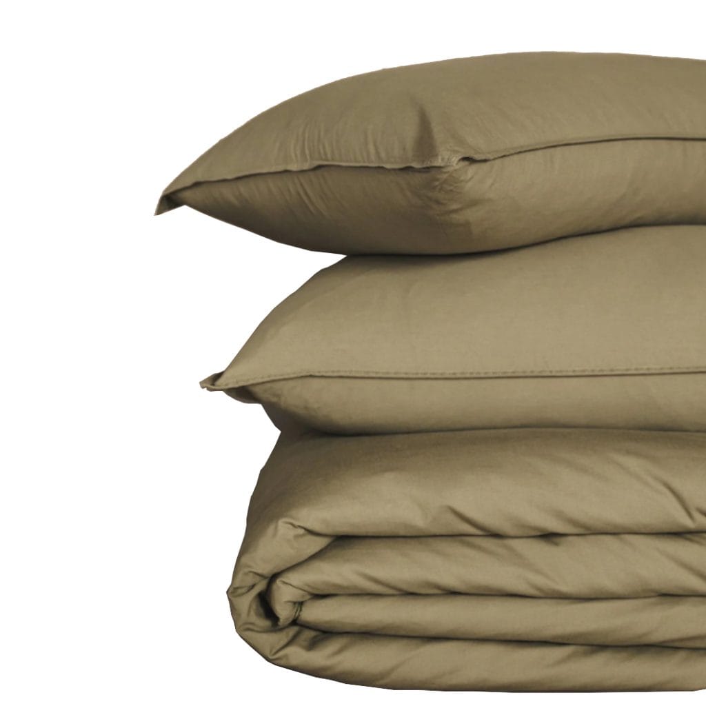 Cotton Wash Bed Set in Aloe