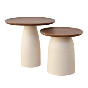 Swizzle Side Table Set in Natura