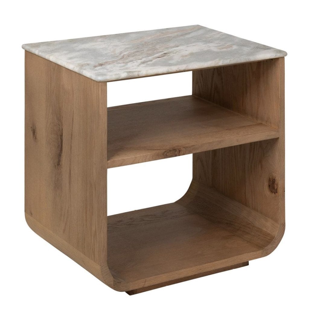 Portland Marble Nightstand in Cumin