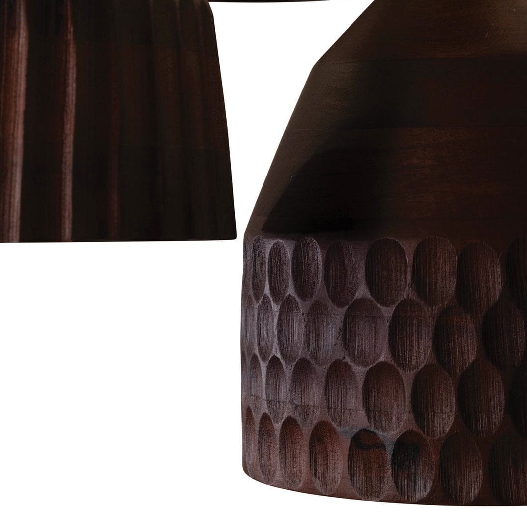 Kwela Wood Horizon Pendant in Bark - Image 3