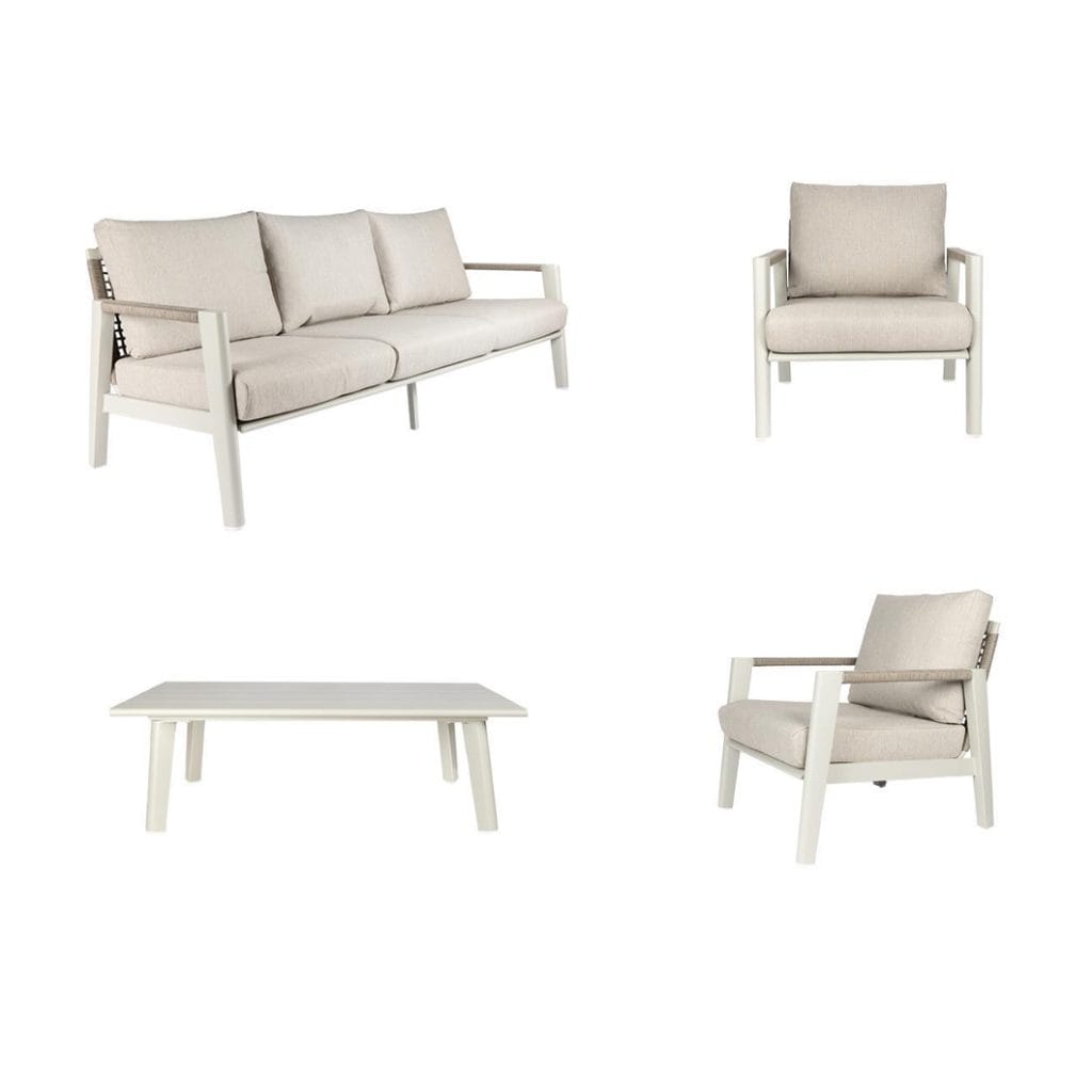 Vista Outdoor Sofa Set in Sandstone