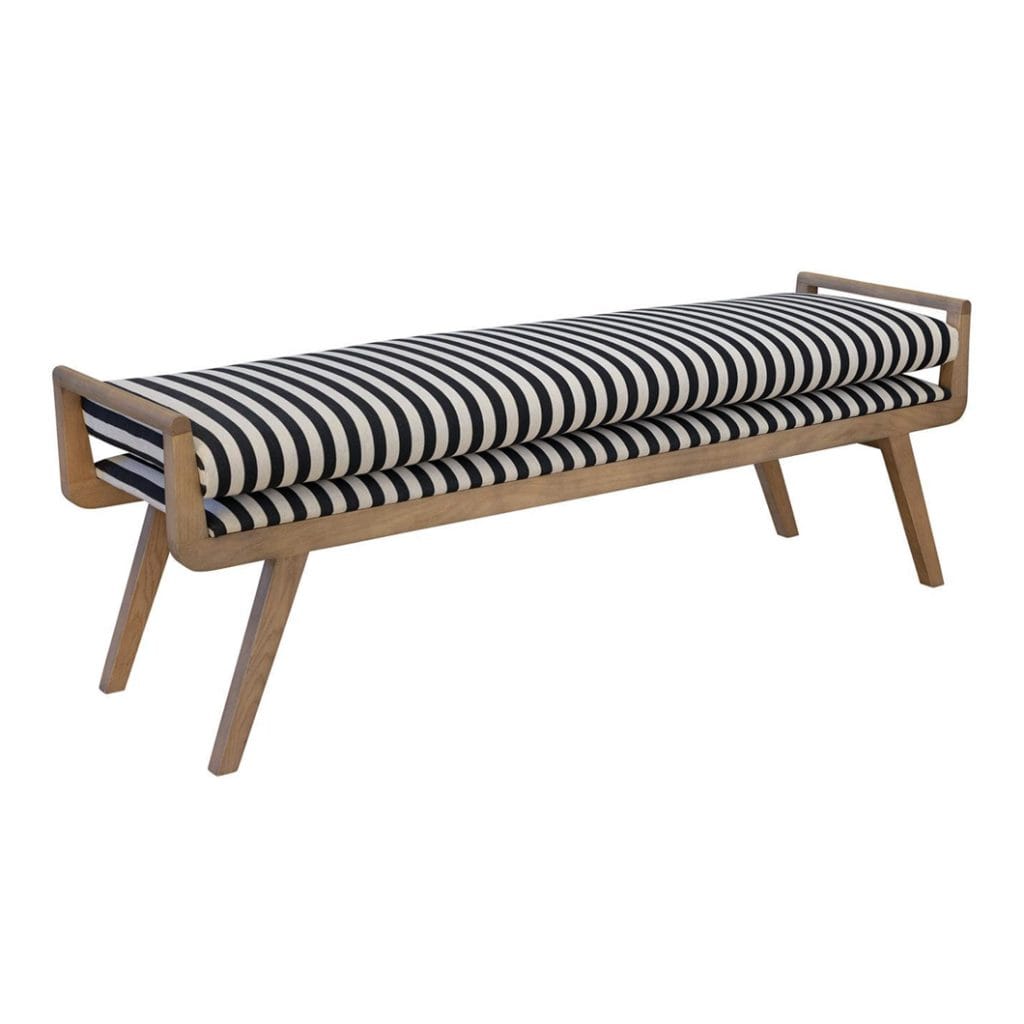 Zebra Oak Bench