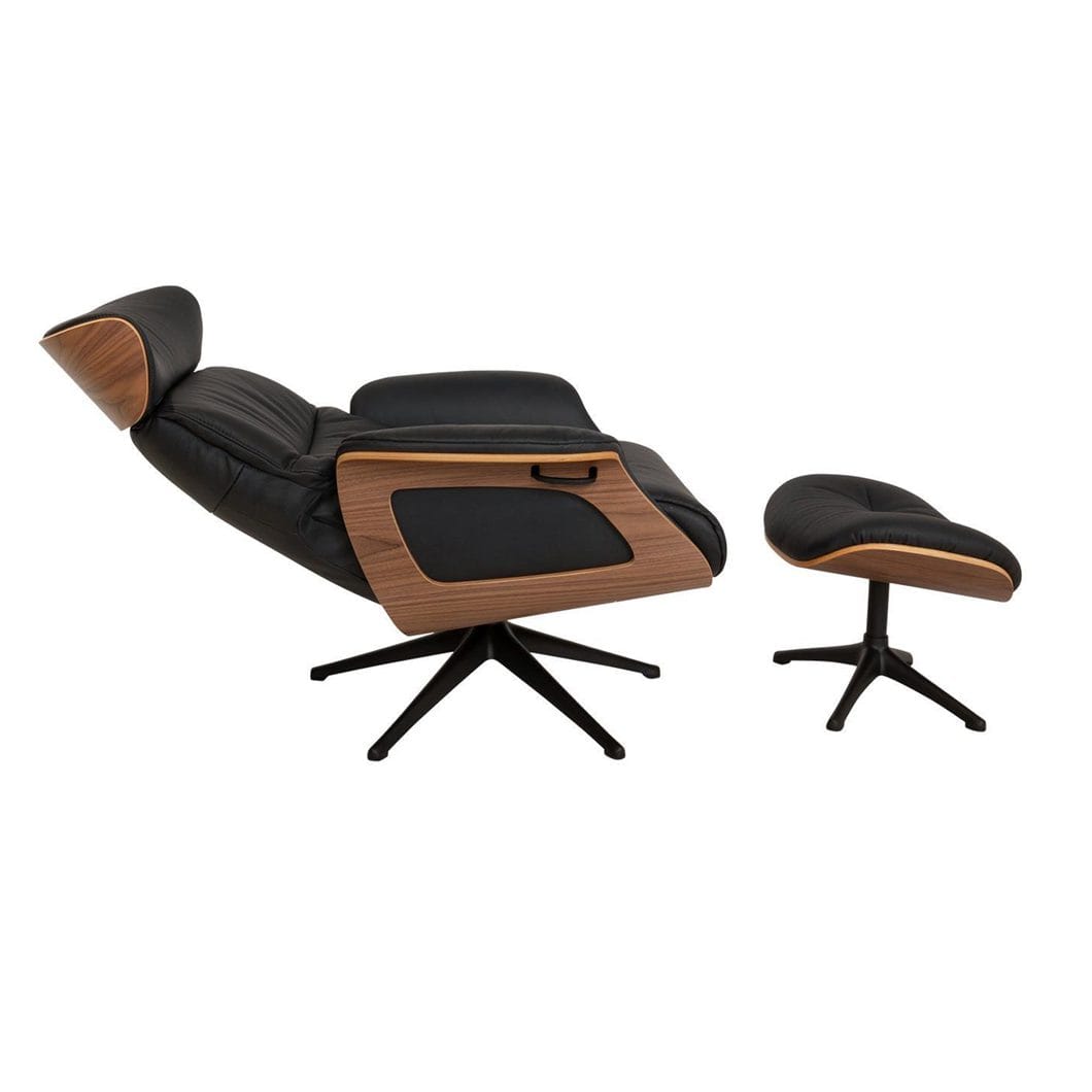 Duke Leather Occasional Chair Set in Obsidian - Image 2