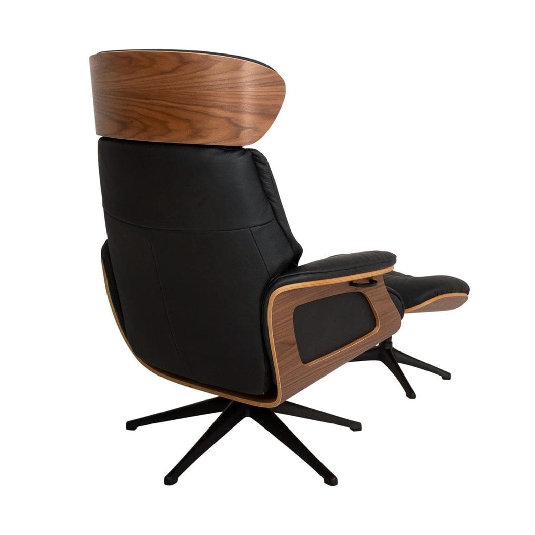 Duke Leather Occasional Chair Set in Obsidian - Image 4