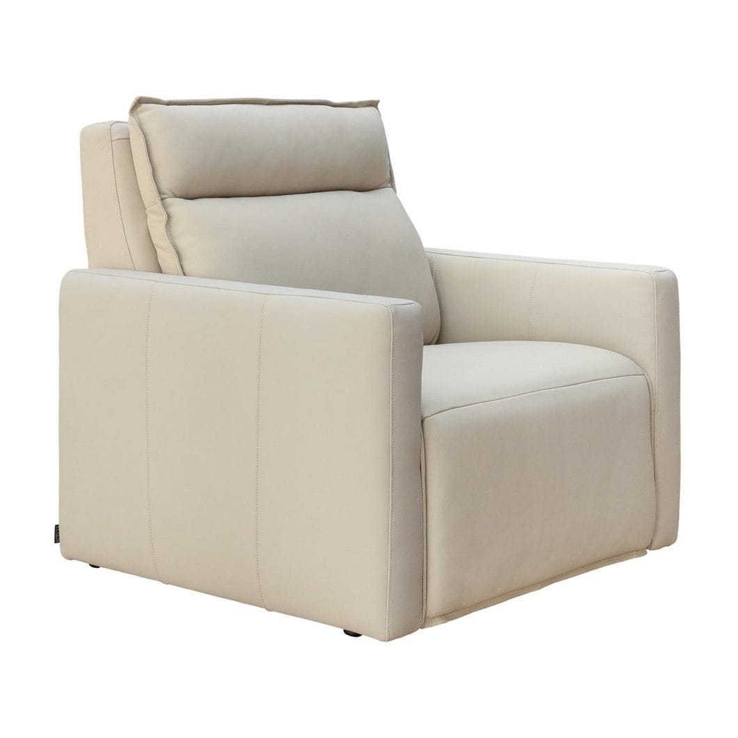 Ralph Leather Incliner Chair in Crema - Image 2