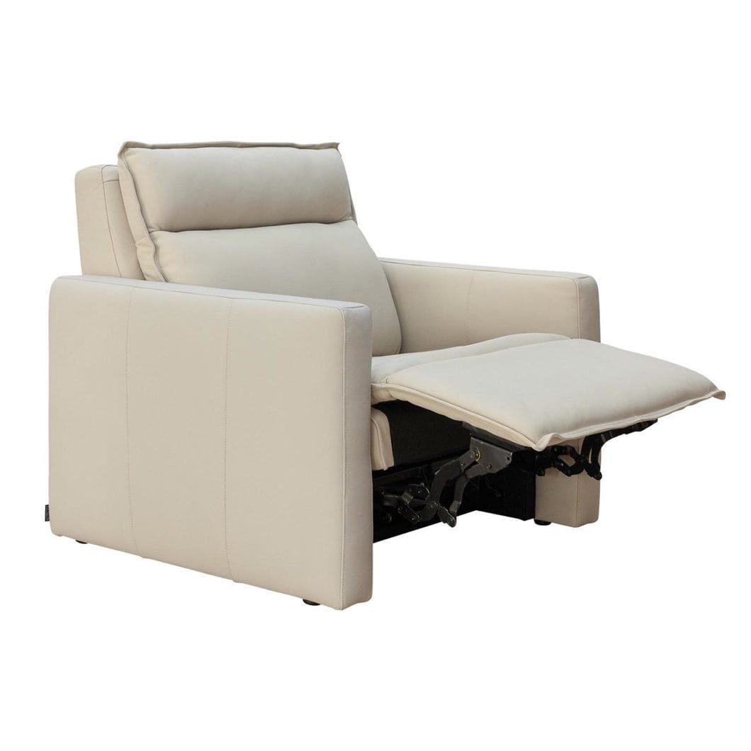 Ralph Leather Incliner Chair in Crema - Image 3