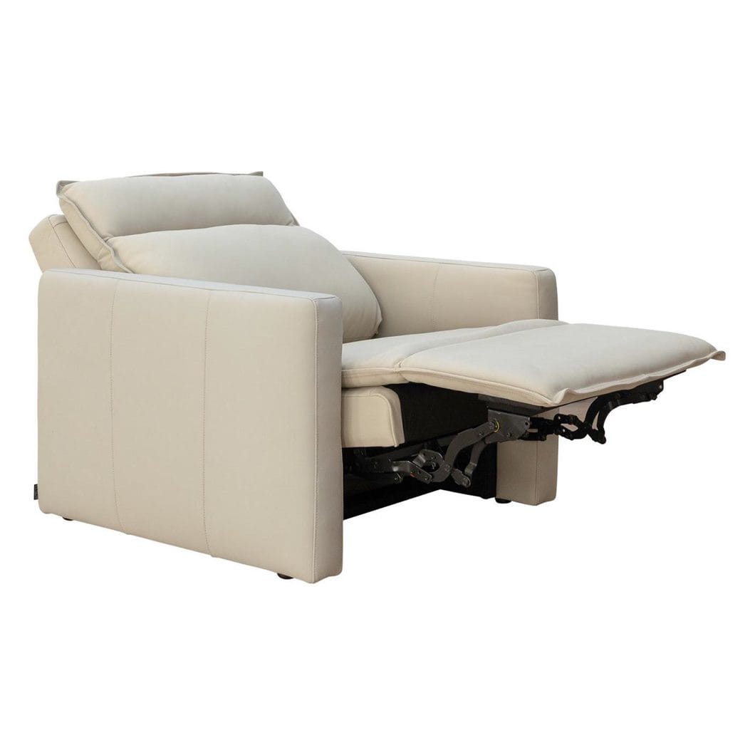 Ralph Leather Incliner Chair in Crema - Image 4