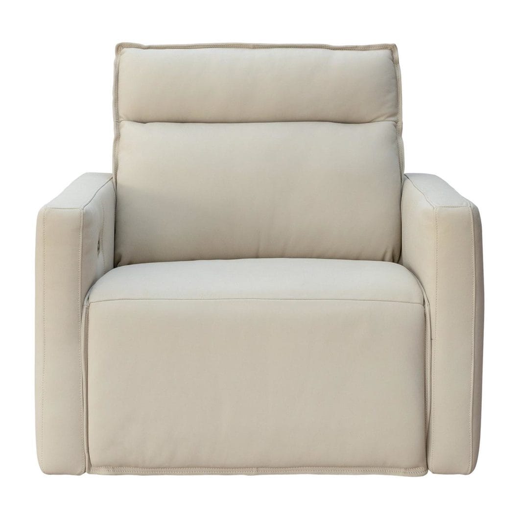 Ralph Leather Incliner Chair in Crema