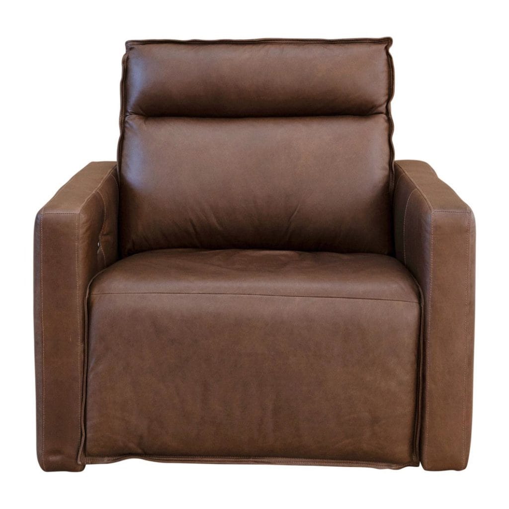 Ralph Leather Incliner Chair in Mocha