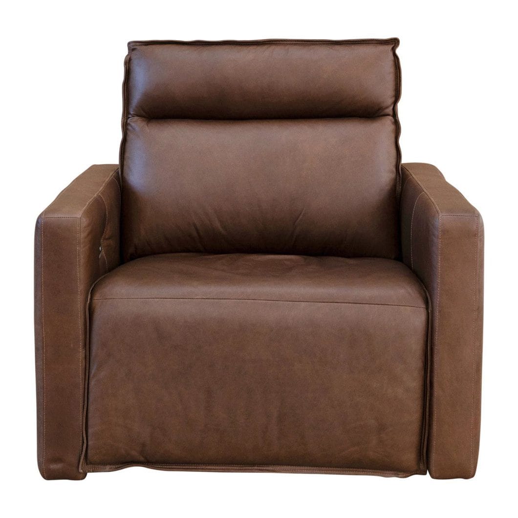 Ralph Leather Incliner Chair in Mocha