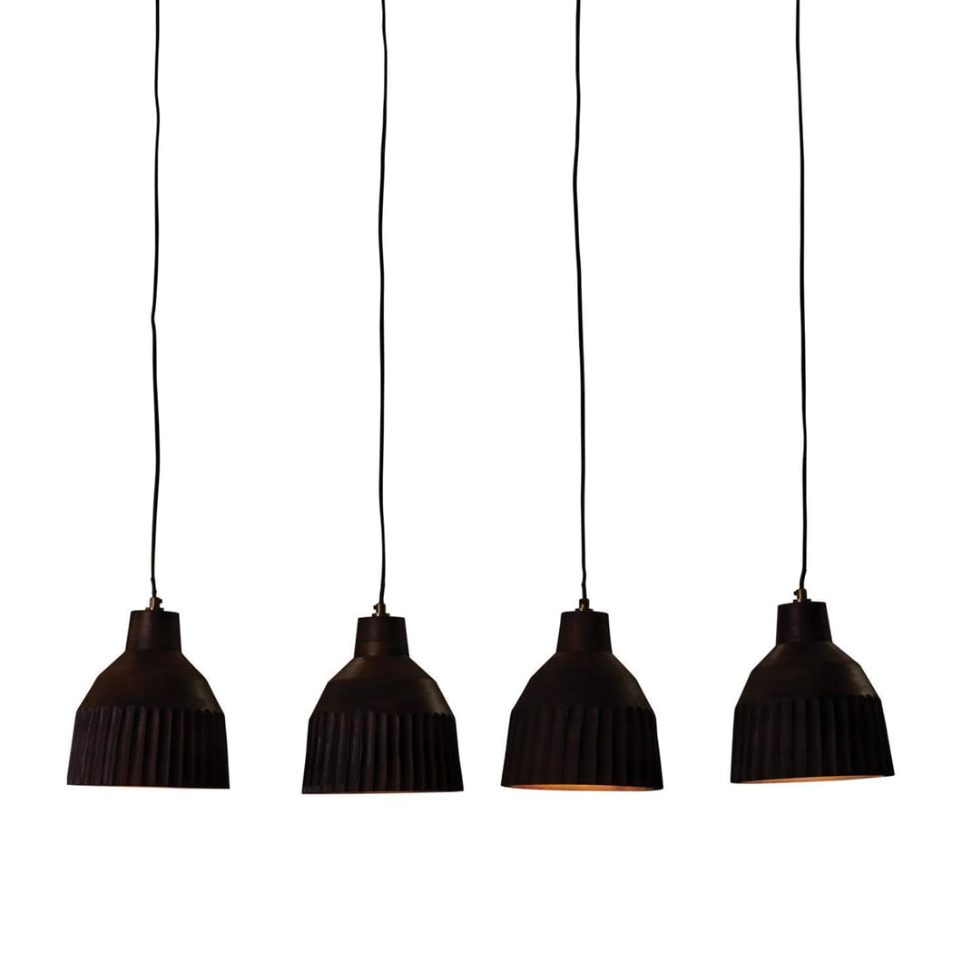 Kwela Wood Horizon Pendant in Bark - Image 2