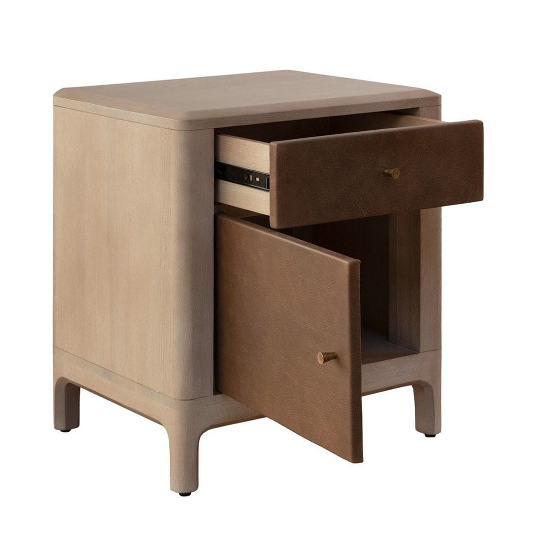 Memphis Oak Nightstand in Mocha - Image 2