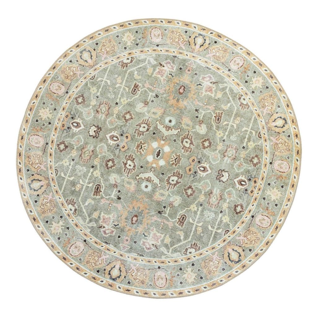 Baroness Round Rug in Blush