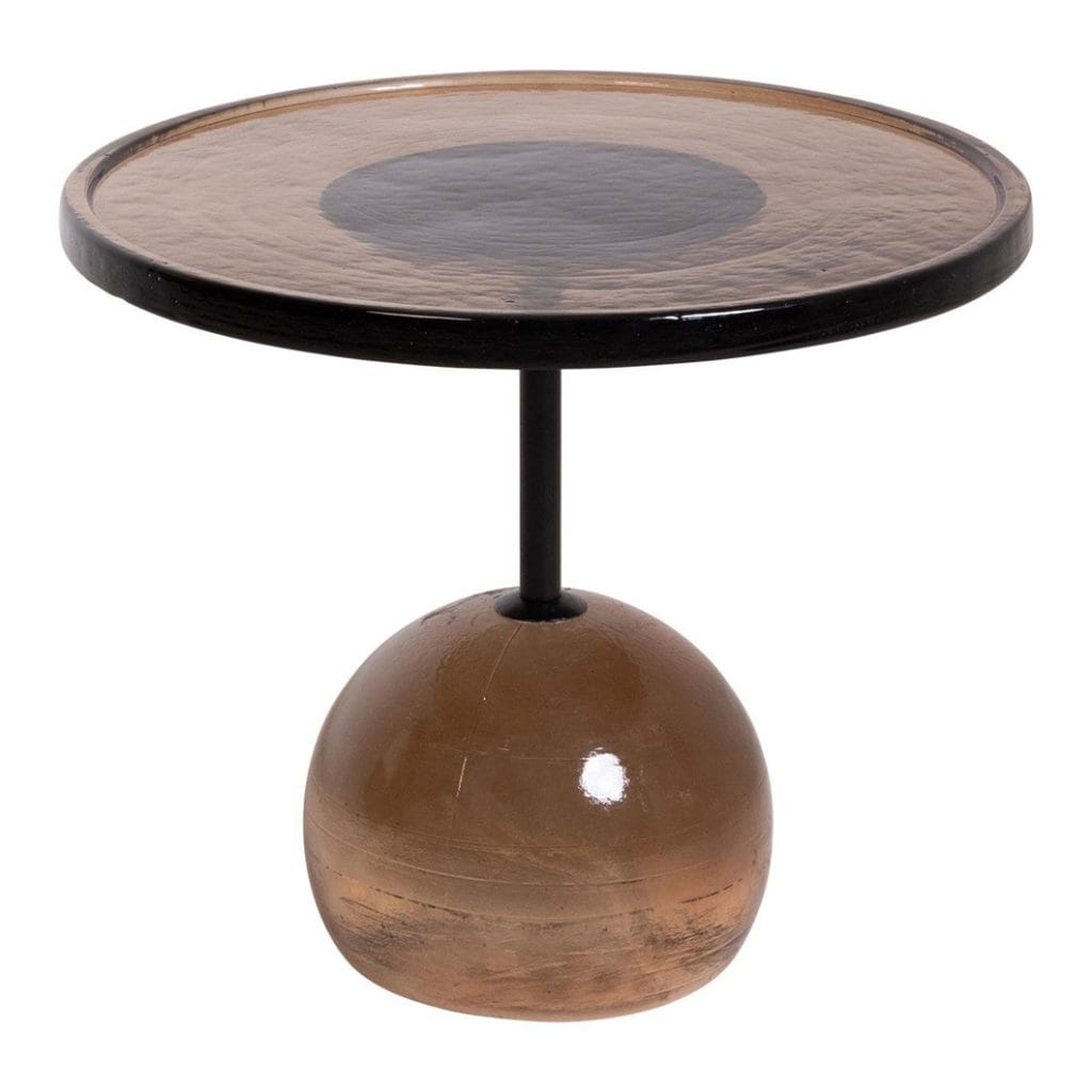 Dew Drops Glass Coffee Table in Bark