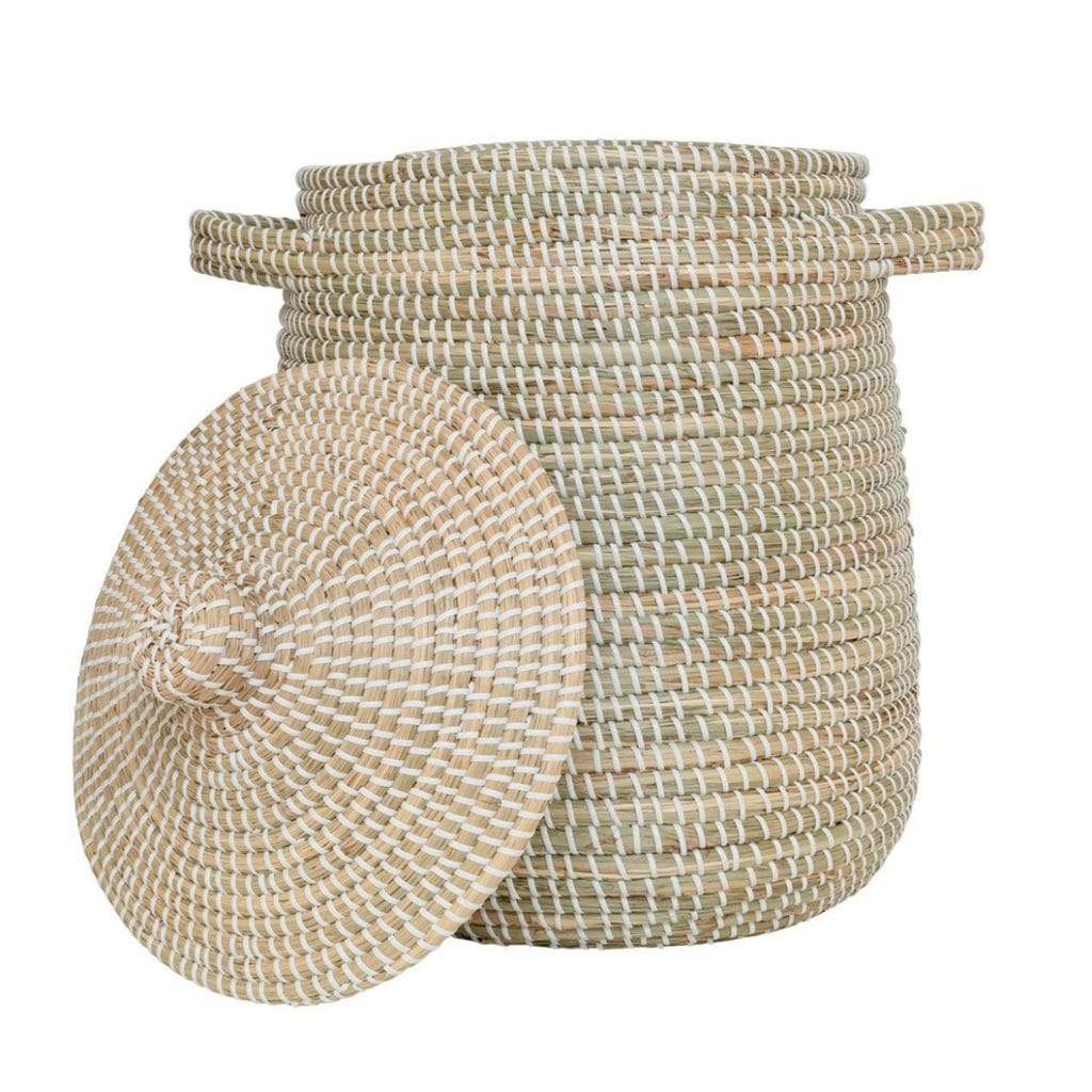 Mai Laundry Basket in Blanc