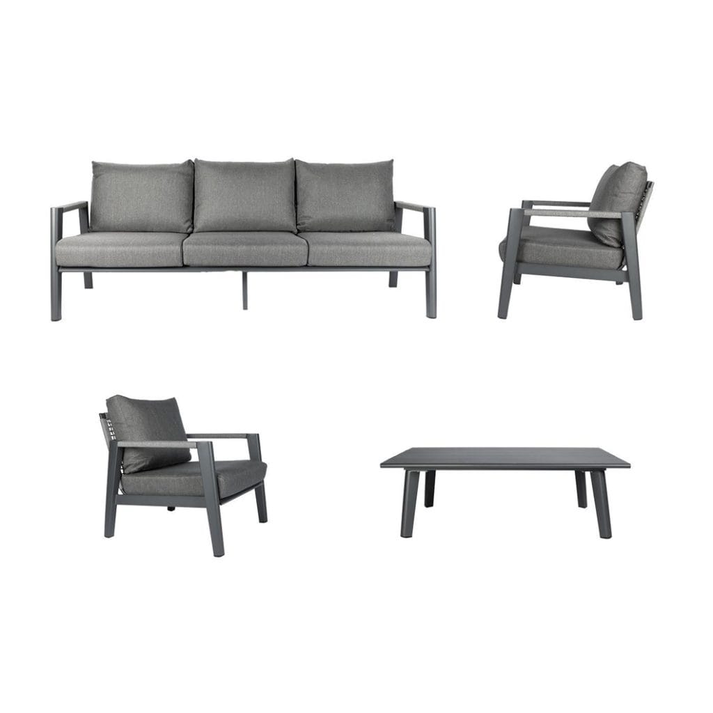 Vista Outdoor Sofa Set in Granite