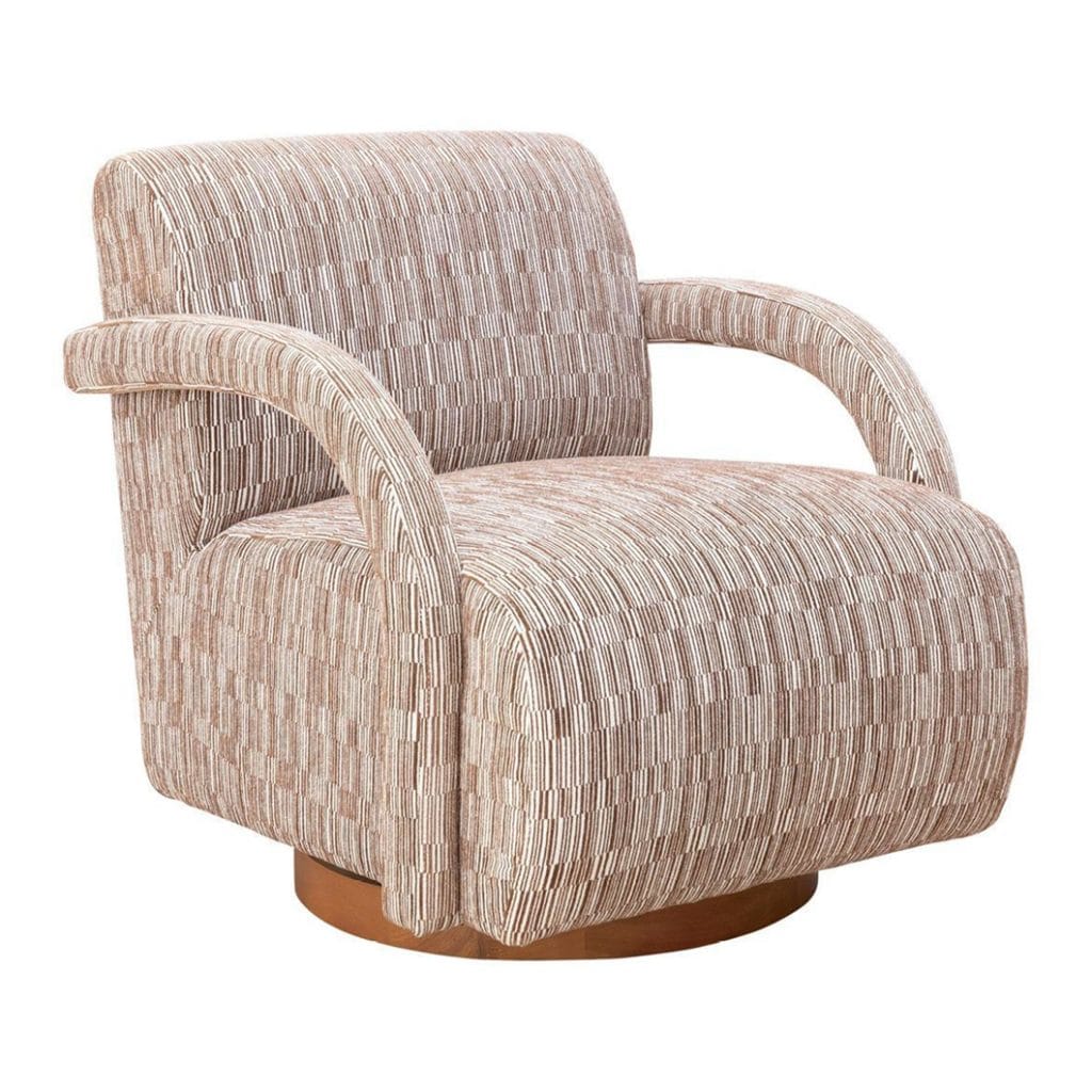 Highborn Swivel Chair in Saffron