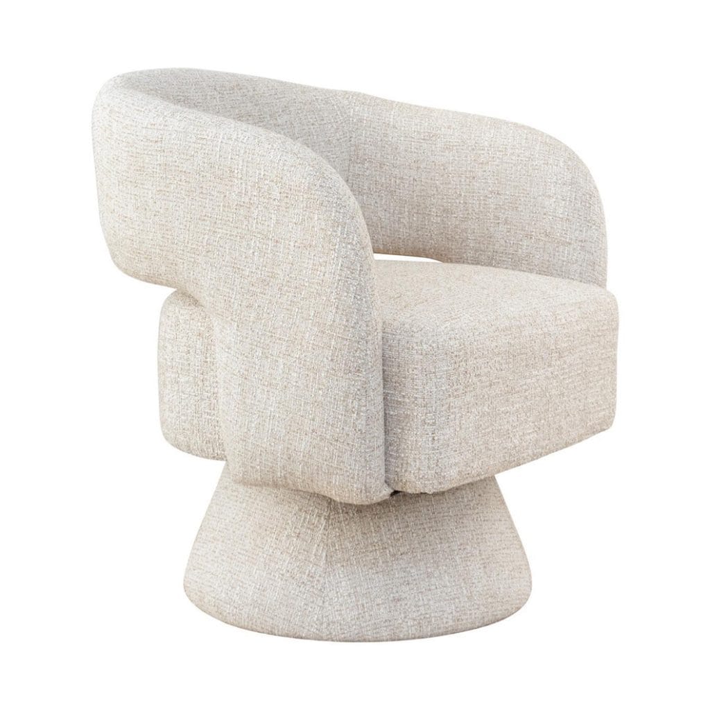 Diane Swivel Chair in Almond